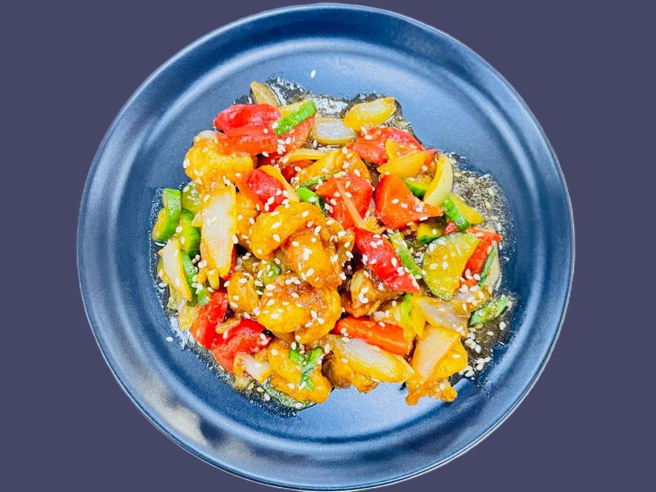 Фото Креветки с овощами